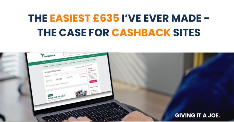Laptop showing topcashback earnings